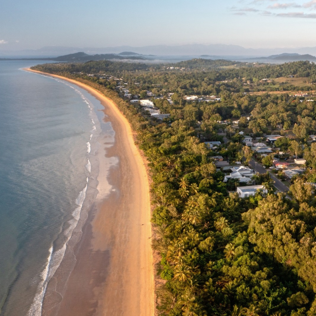 Mission beach aerial shot