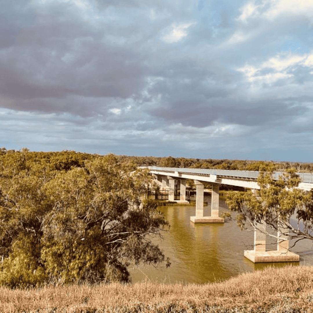 Kingston-on-Murray’s riverfront bridge