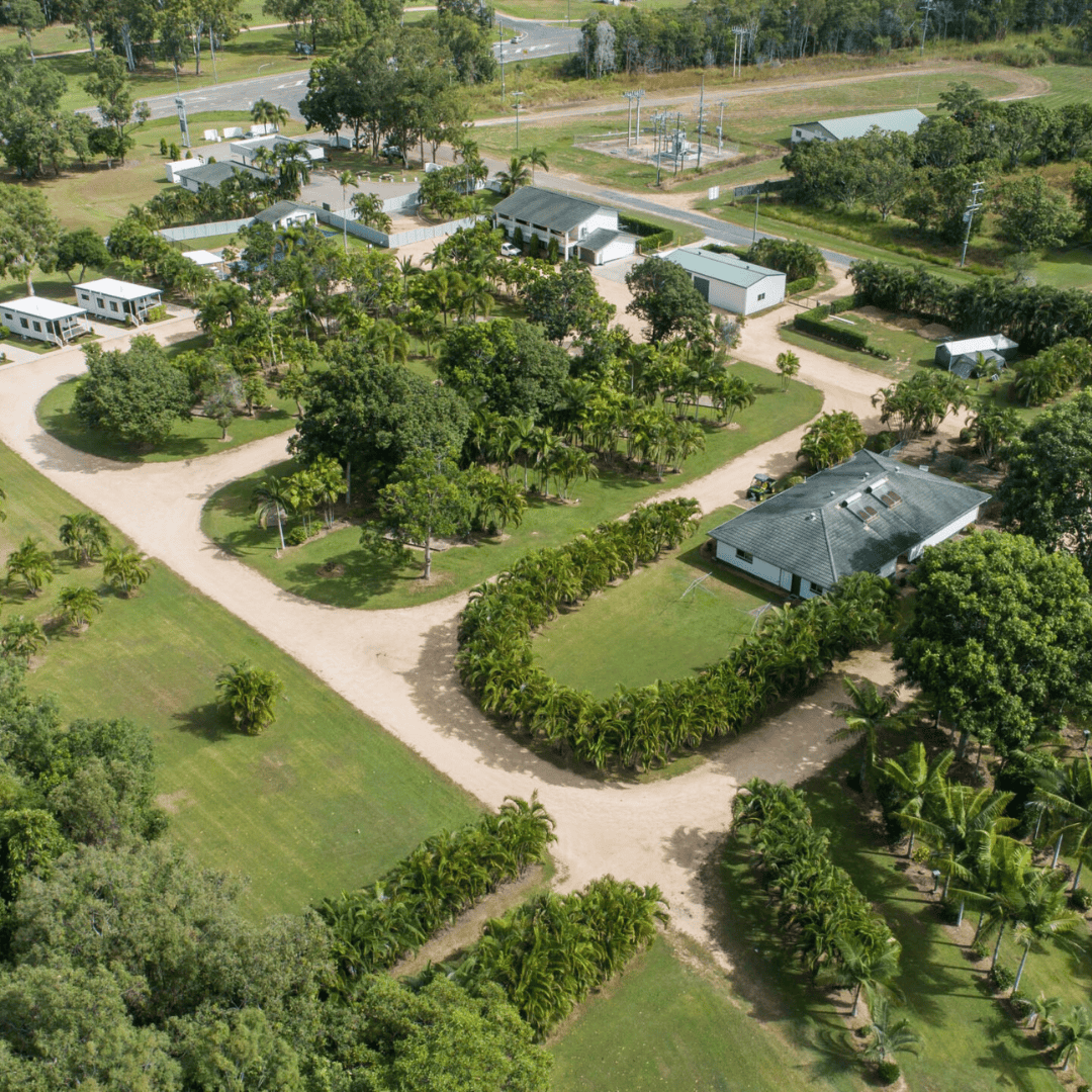 Crystal creek caravan park kui parks aerial shot