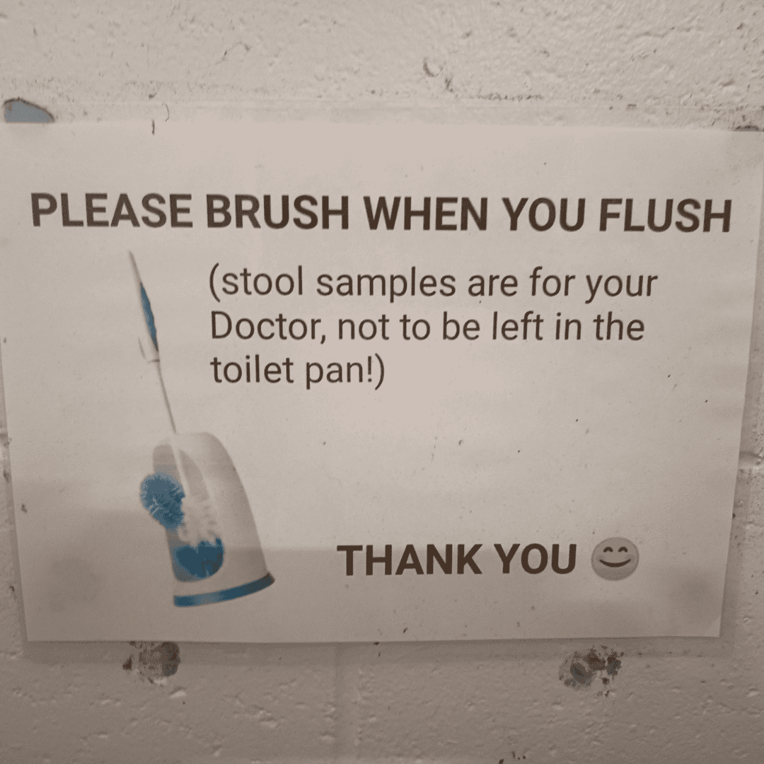 Mount Larcom Tourist Park Bathroom Sign
