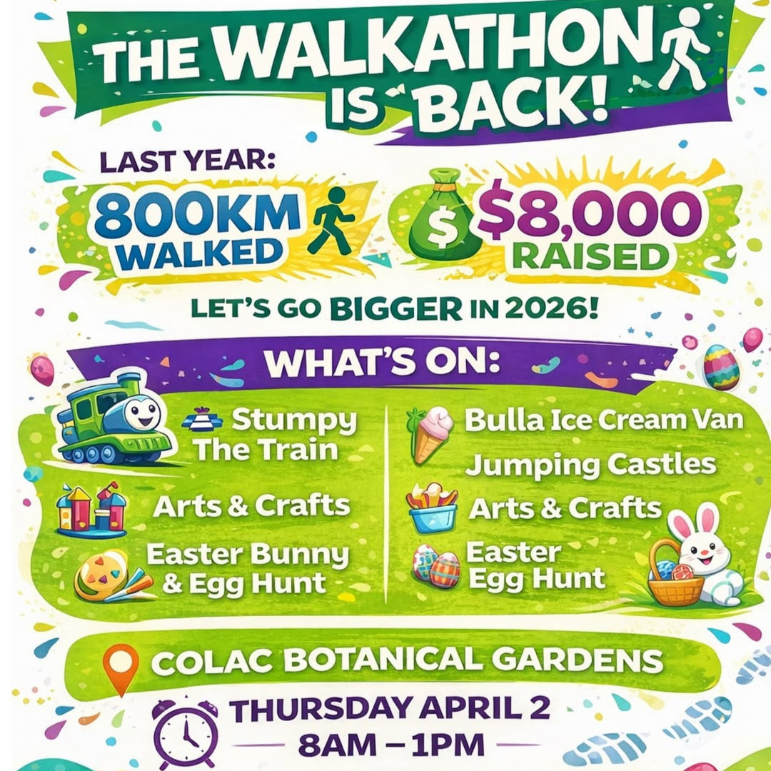 Good Friday Appeal Walkathon Lake Colac Holiday Park Kui Parks Kids Charity