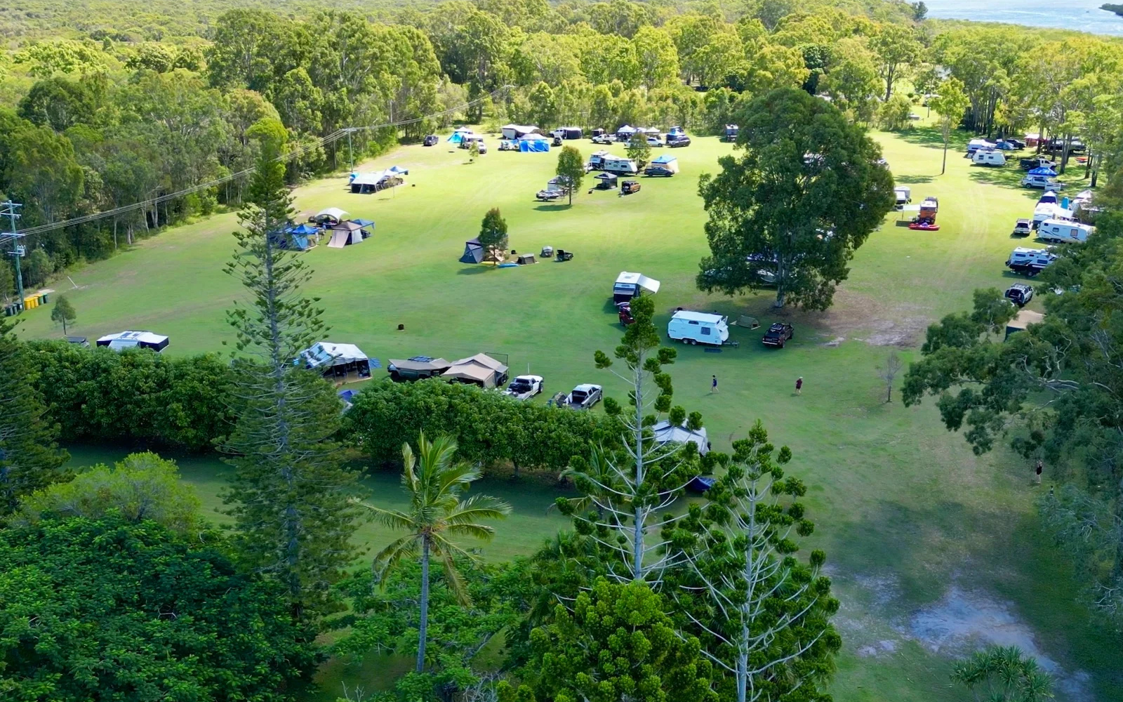 riverside burrum heads kui parks aerial shot