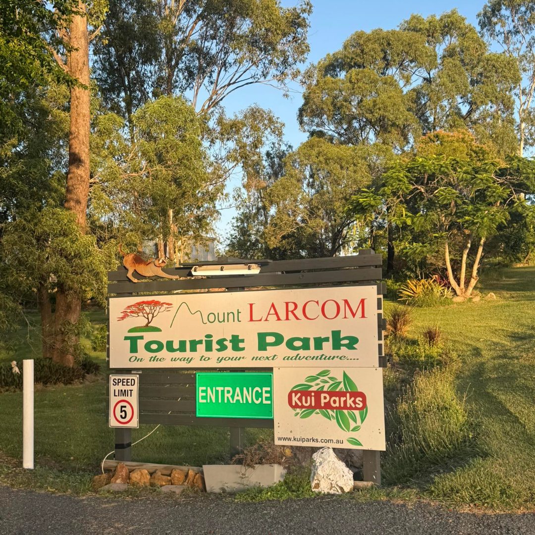 mount larcom tourist park kui parks entrance