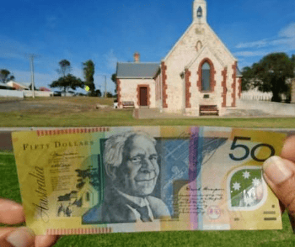 $50 note and church