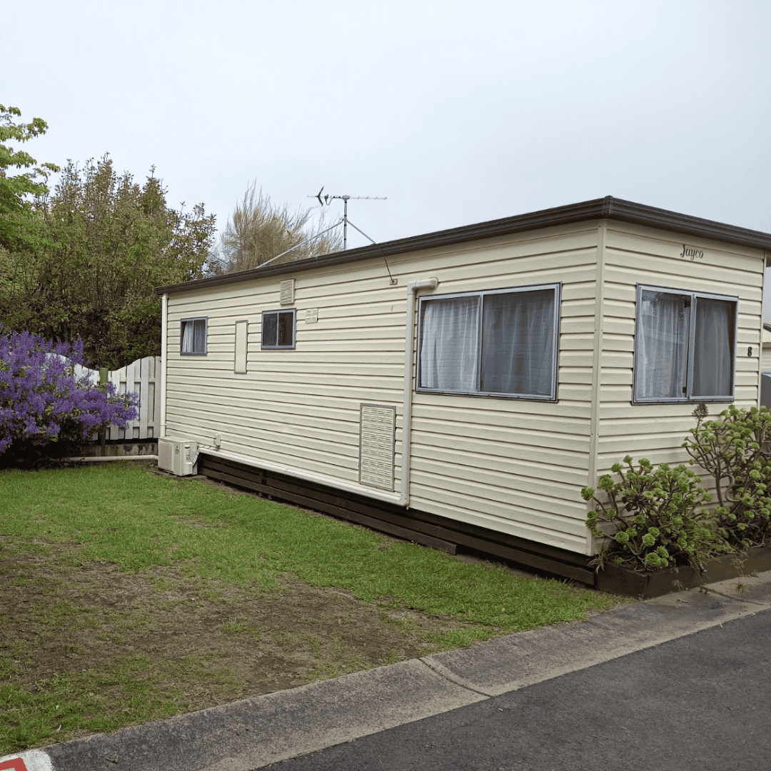 Cabins on site opposite Office