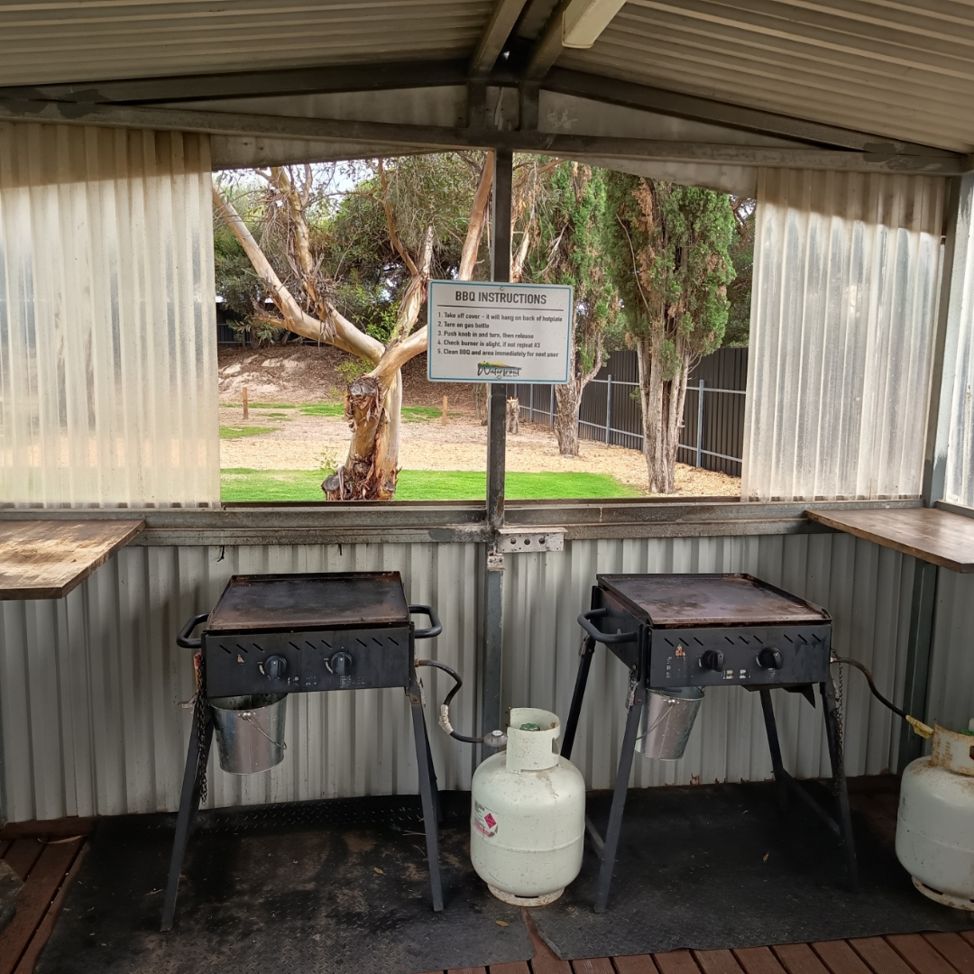 The BBQs in the communal area
