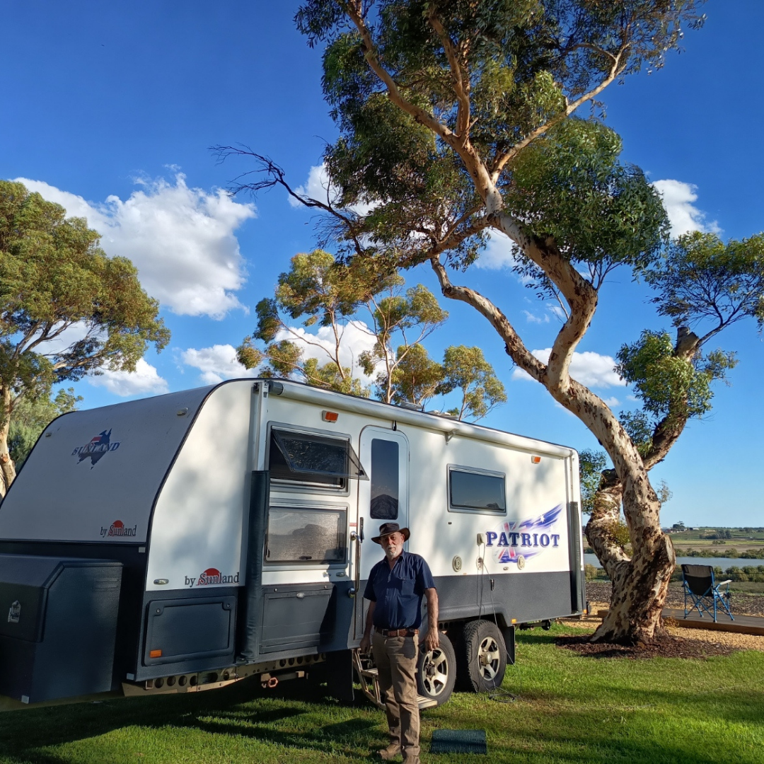 We set up on our site with plenty of room